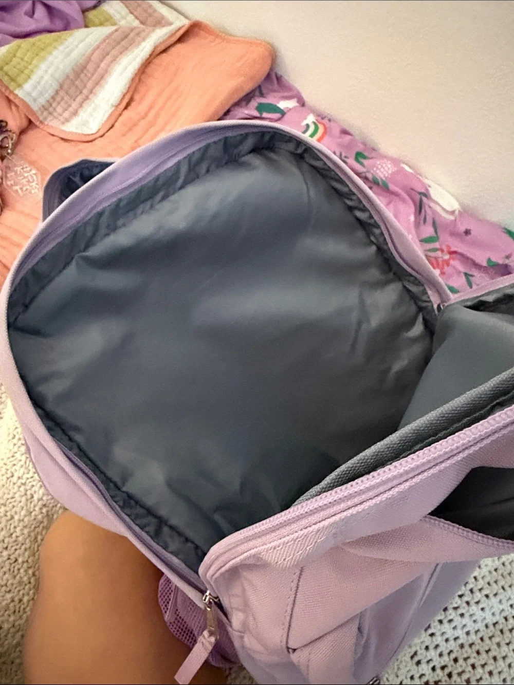 Light purple backpack